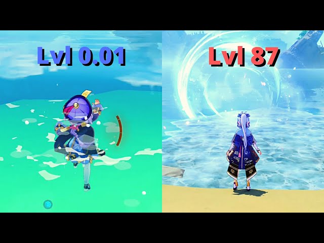 Water Travelling from Lvl 1 to Lvl 100 [Genshin Impact]
