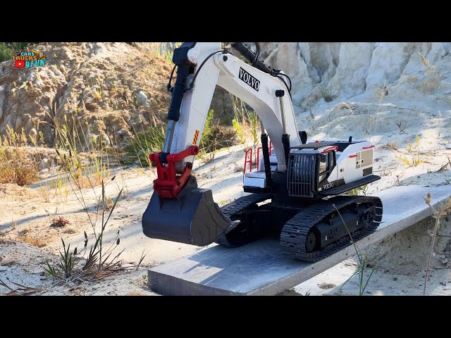 Huina 1594 RC Excavator | Construction Site | Volvo, Double E, Wltoys | Cars Trucks 4 Fun