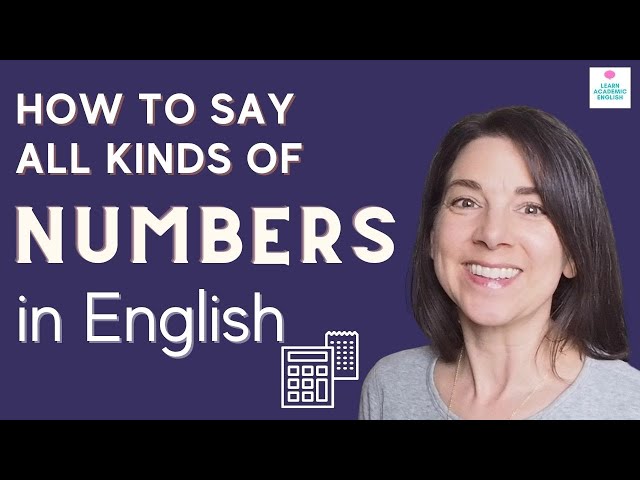 How to Say NUMBERS in English: American English Pronunciation