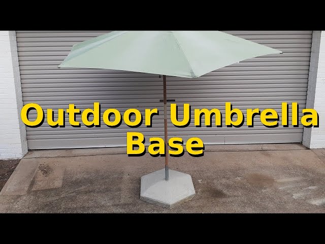 Building an outdoor umbrella base