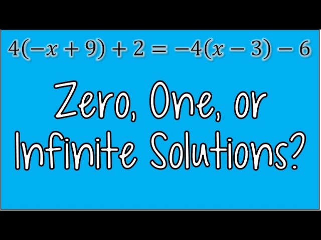 How to Tell How Many Solutions an Equation Has
