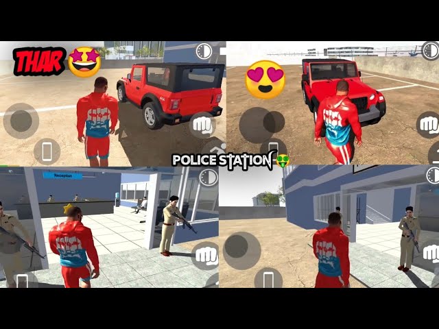 new thar + new police station # new update # new thar game play # indian bike driving game