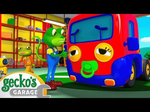 Baby Truck Sick Day | Gecko's Garage | Cartoons For Kids | Toddler Fun Learning
