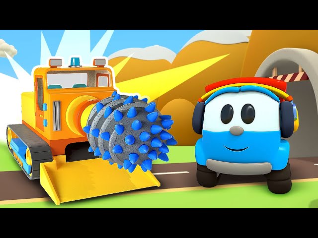 Leo the truck builds a boring machine, the glass truck & RC boat. Animation & Cartoons for kids.
