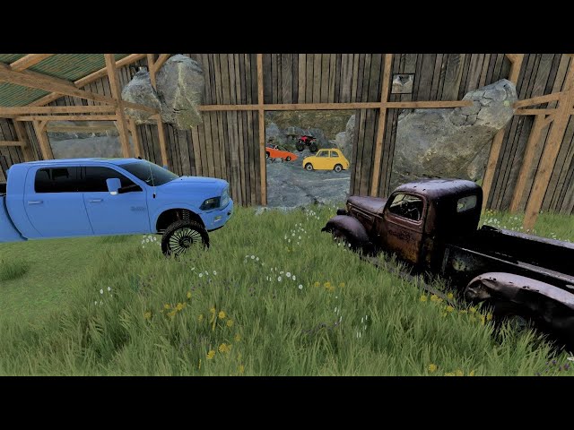 Finding abandoned barn with secret cave inside | Farming Simulator 22