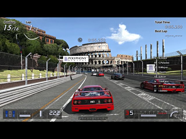 [#7] Gran Turismo 5 - Rome (Ferrari F40 '92) PS3 Gameplay HD (RPCS3)
