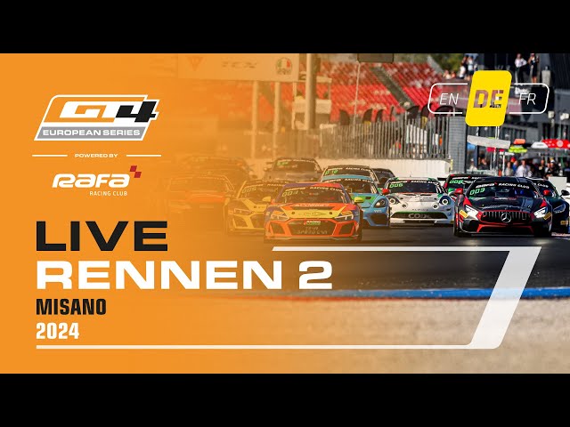 LIVE I Rennen 2 I Misano I GT4 European Series Powered by RAFA Racing Club 2024 (Deutsche)