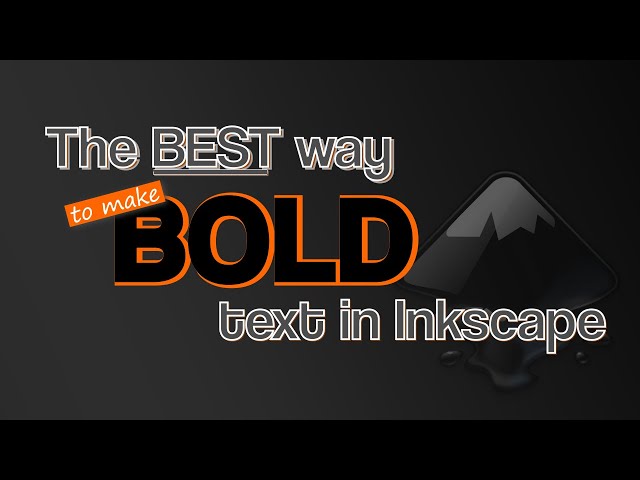 The BEST way to make BOLD text in Inkscape