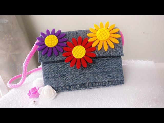 DIY Old Jeans Purse for Kids | No Sew