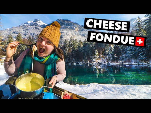 Best SWISS CHEESE FONDUE In The Alps!! (Van Life Switzerland)