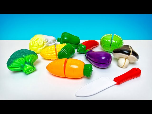 Fun Learning Names of Vegetables with Cutting Toys