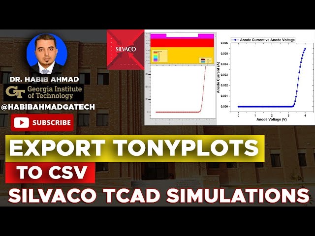 Exporting Tonyplots to CSV: Silvaco TCAD Tutorial! 📊💻 #TCAD #Diodes