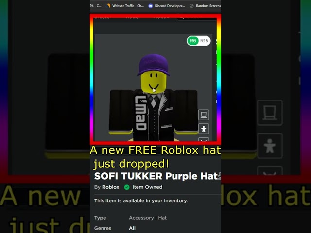 BRAND NEW ROBLOX FREE Purple Hat