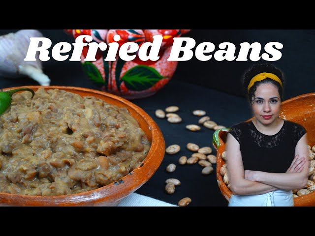 REFRIED BEANS recipe- fresh refried beans from SCRATCH- REFRITOS