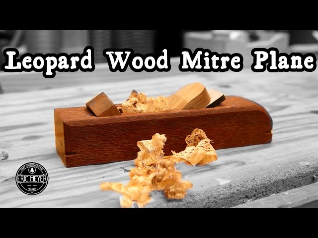 Leopard Wood Mitre Plane with a Mouth Closer
