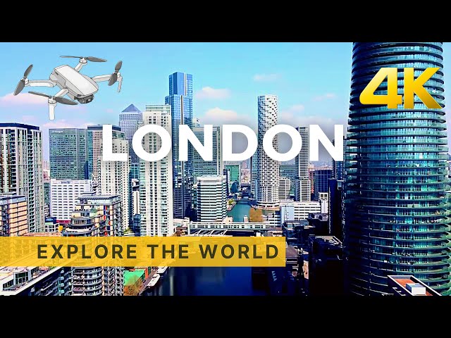 🇬🇧 LONDON by Drone | Canary Wharf Aerial footage | England, UK