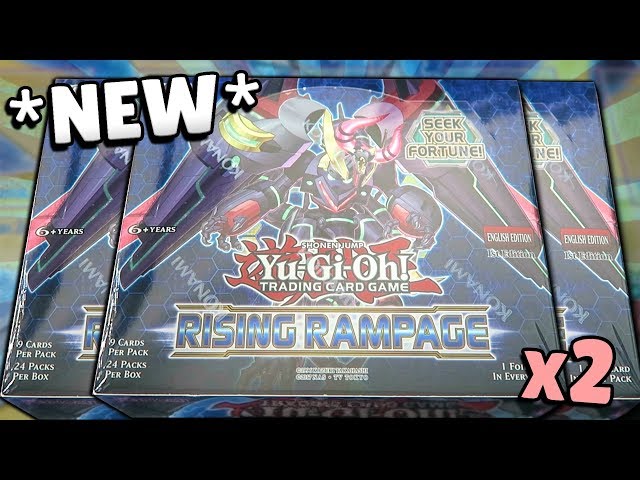 *NEW* YUGIOH RISING RAMPAGE 1st EDITION BOOSTER BOX OPENING X2! NEW RARITY CARDS & MORE
