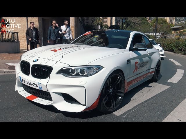 BMW M2 w/ Akrapovic exhaust in Monaco