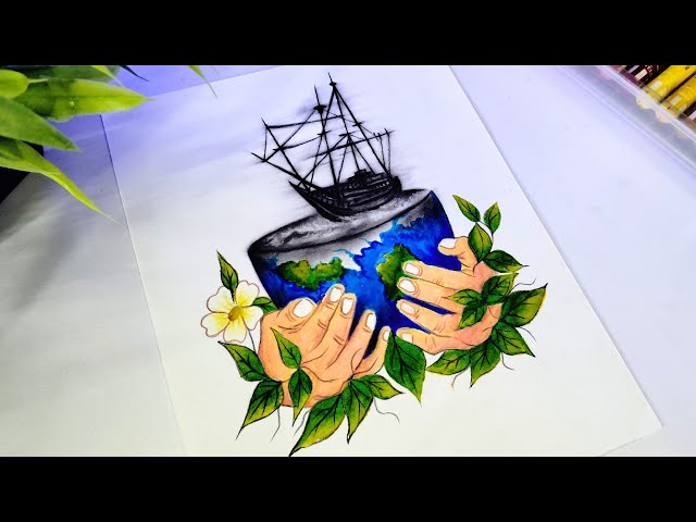 Save The Earth Creative Pencil Drawing |  Earth Day Drawing | #38