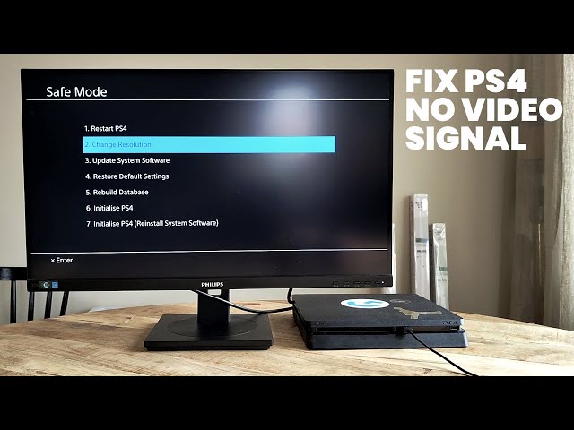 No Image / Black Screen on PS4 | Reset the Video Resolution
