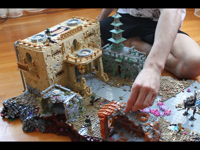 TIMELAPSE: Star Wars Ruin City Battle LEGO MOC / RebelLUG Laceropes LEGO Speedbuild