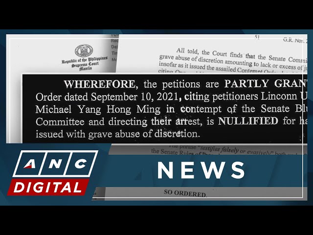 Pharmally lawyer: SC decision affirms claims Senate was converted into a kangaroo court | ANC