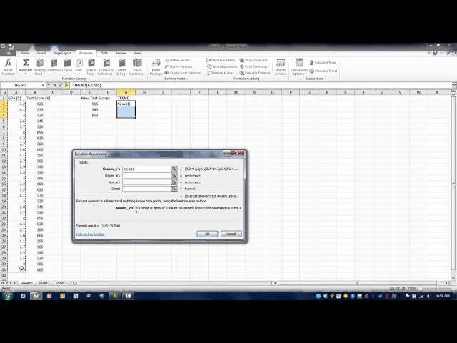 How to Use Excel-The TREND Function