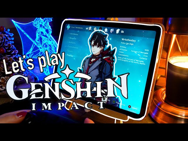material farming for Wriothesley! | genshin impact ipad air | relaxing game ambience background asmr