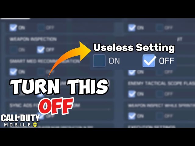 Stop Using These 20 Useless Settings In Call Of Duty Mobile Battle Royale | 20 Useless Settings CODM