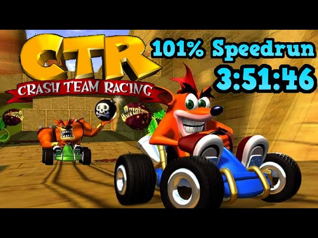 Crash Team Racing 101% Speedrun in 3:51:46