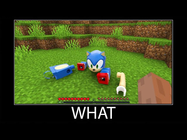 Minecraft wait what meme part 315 realistic minecraft Lego Super Sonic