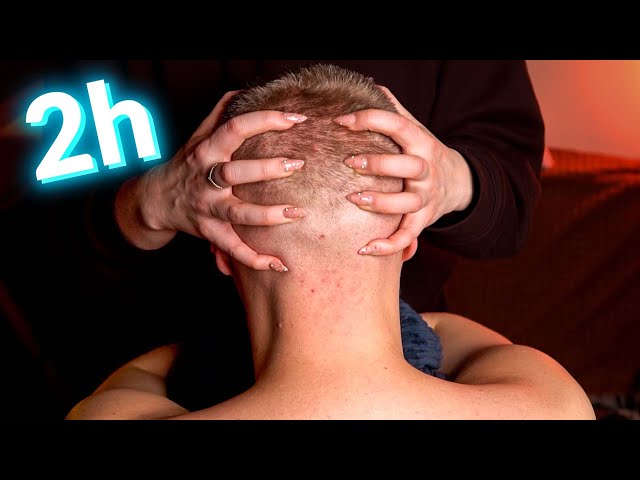 ASMR 2-Hour Stress RELIEF | Scalp and Nape Scratching for Better Sleep (No TALK)