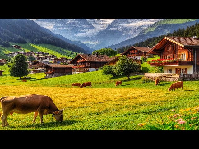 Adelboden, Switzerland walking tour 4K - The most beautiful Swiss villages - Fairytale village