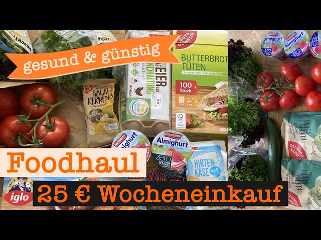 Wocheneinkauf Student gesund & günstig 25 € | Food Haul mit Food Diary 1 Person