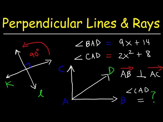 Perpendicular Lines, Slope, Rays, and Segments | Geometry