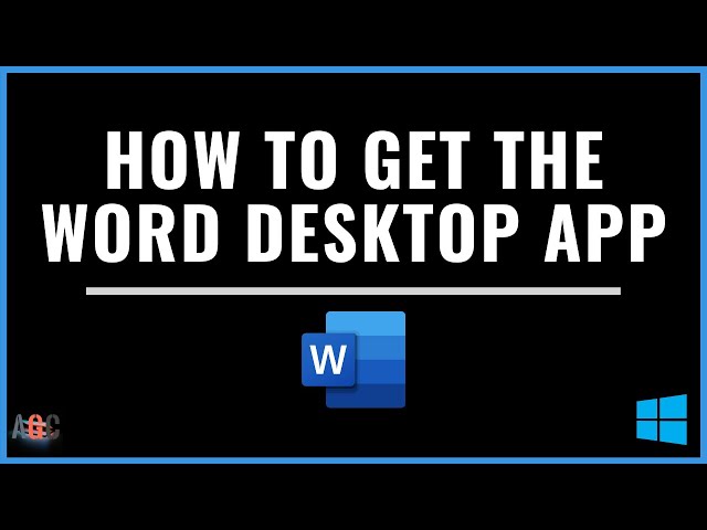 How To Get The Word Desktop App || Windows 10
