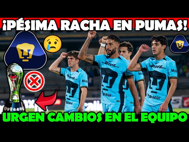 ✅🚨 INCREÍBLE | ¡Pumas Llega a su PEOR SEQUÍA Sin Un TÍTULO de la Liga Mx! | URGEN CAMBIOS en UNAM
