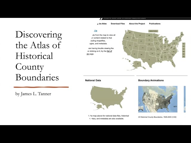 Discovering the Atlas of Historical County Boundaries - James Tanner (28 Apr 2024)