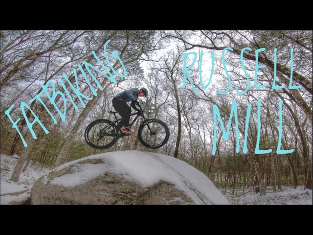 Fatbiking Russell Mill Pond and Billerica Town Forest MA