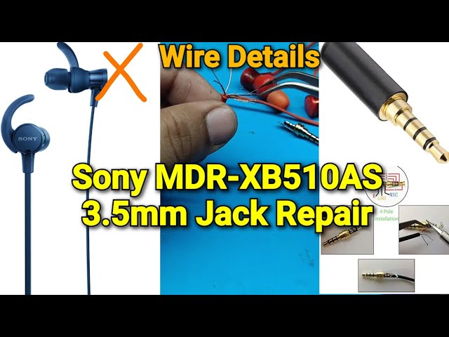 Sony MDR-XB510AS In-Earphone Broken 3.5mm Jack Repair | One Side Not Working Solution