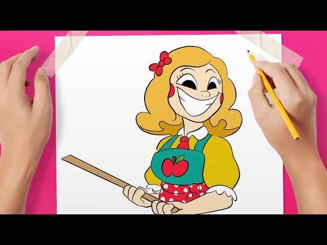 How to draw miss delight smiling critters I Poppy Playtime