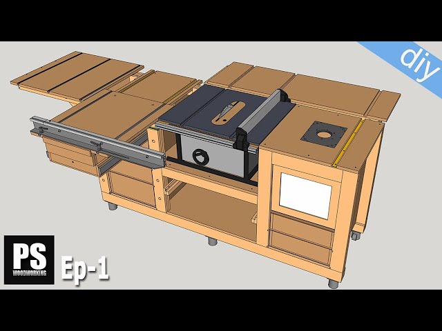 DIY Mobile Workbench with Table Saw & Router Table / Ep 1