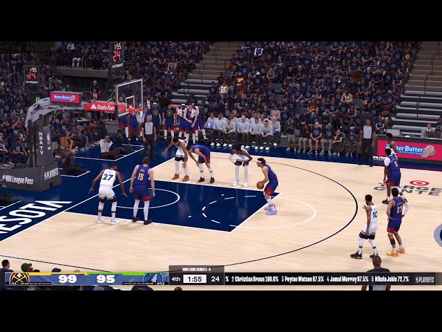 NBA 2K24 Playoffs Mode | NUGGETS vs TIMBERWOLVES FULL GAME 3 | Ultra PS5 Gameplay 4th QTR