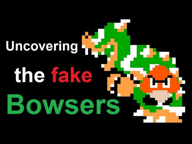 Unmasking The Fake Bowsers in Super Mario Bros, Bowser Boss Fights, Nintendo NES, Gameplay Spoilers
