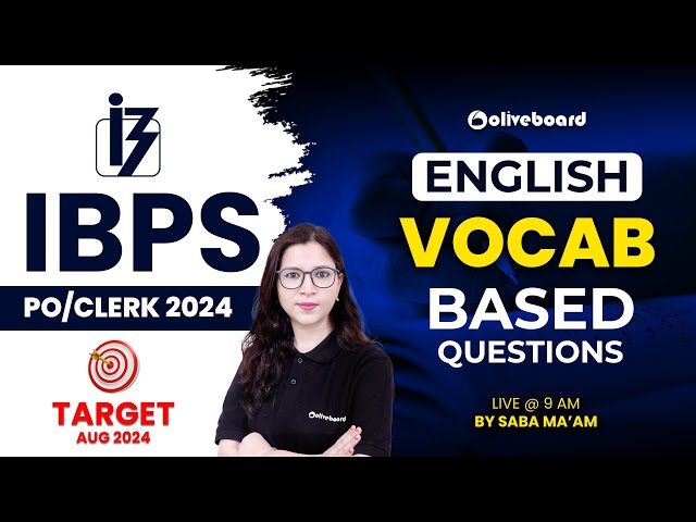 IBPS PO/Clerk 2024 | Vocabulary Based Questions For Bank Exams | Vocab Based Questions | Saba Ma'am