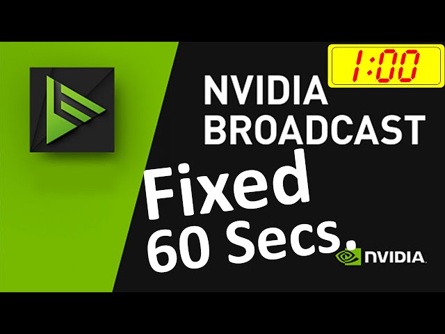 NVIDIA Broadcast Dead?! Camera & Mic Missing (EASY FIX!)