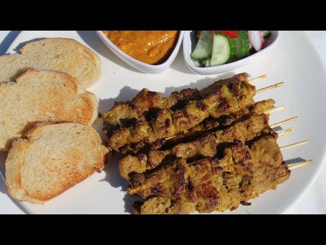 หมูสะเต๊ะ Mou Satay - Thai-Style Grilled Pork Skewers - Morgane Recipes