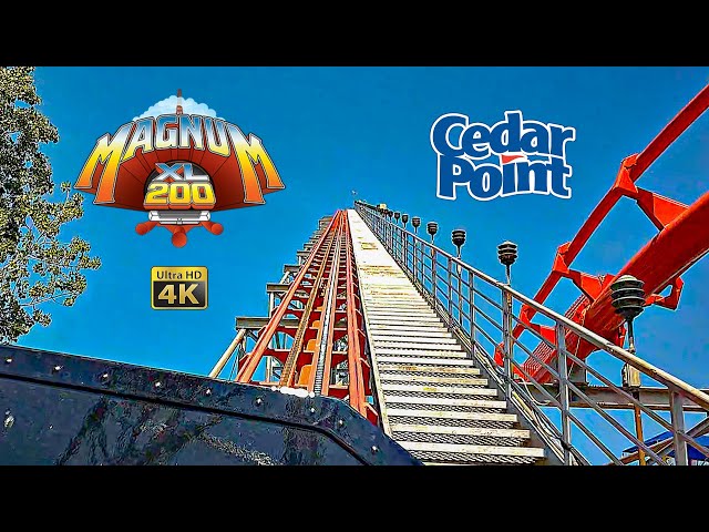 2024 Magnum XL 200 Roller Coaster On Ride Front Row 4K POV Cedar Point