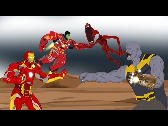 HULK, Iron Man, SPIDER MAN vs THANOS Infinity Gauntlet, SIREN HEAD - P4 | SUPER HEROES MOVIE FUNNY