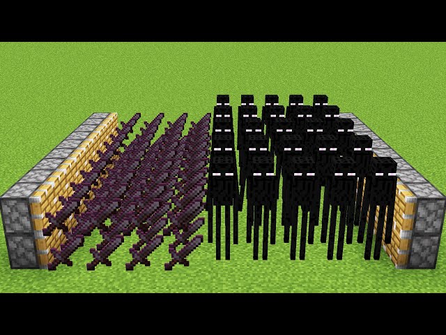 x500 netherite swords and x300 endermans combined